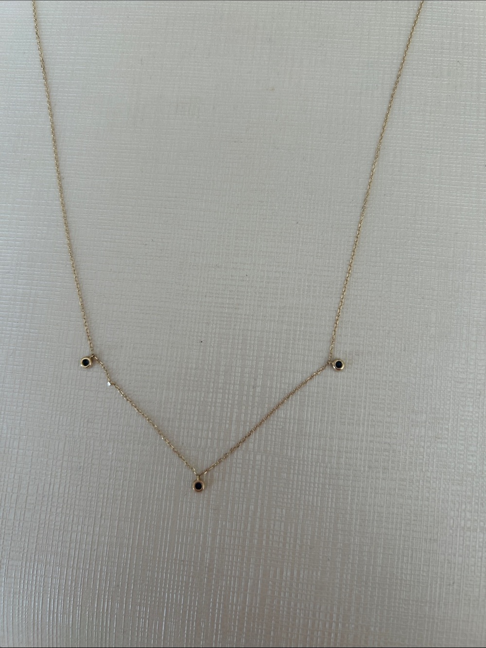 Gorjana 3 blue sapphire gold necklace - Picture 5 of 5
